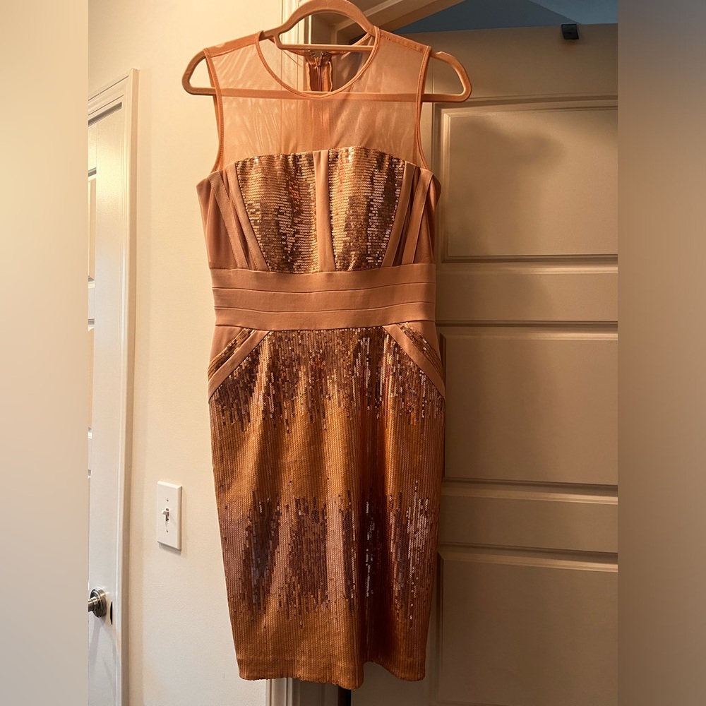Size 4 Calvin Klein pink shimmer dress